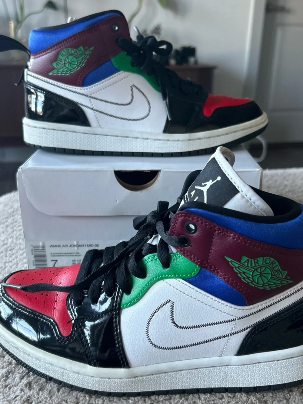 Jordan Air Jordan 1 Mid Multi-Color (Red, Green, Blue, Black, White)